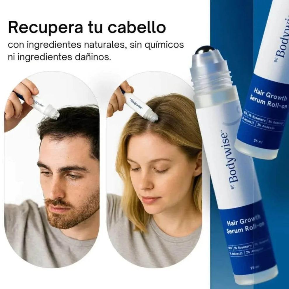 ¡Acelera el crecimiento y detiene la caída de tu cabello! | Bodywise – Serum Capilar
